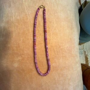Natural Lilac Stone 17” necklace.